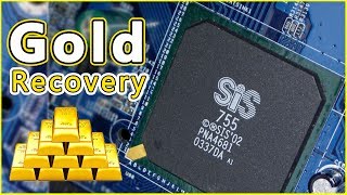 Gold recovery from Graphic Ic Chips Lower Part Scrap gold Recovery by umar iqbal [upl. by Nellahs]