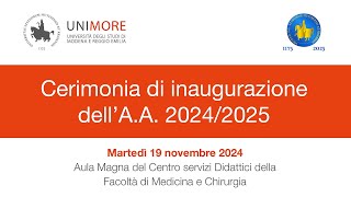 Inaugurazione Anno Accademico Unimore  AA 20242025 [upl. by Finah]