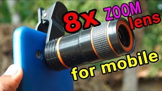 Universal 8x zoom les for for all mobile camera।। dslr like photos in bengali [upl. by Alek812]