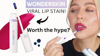 wonderskin wonder blading lip stain masque  Lip liners review [upl. by Veradia]