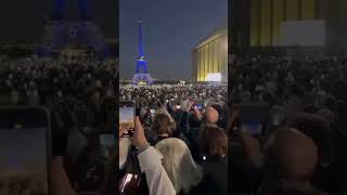 Parisians sing Israel national anthem in Front of Eiffel Tower [upl. by Nancee269]