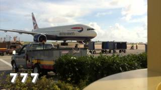 Aircraft Lineup at Grantley Adams Airport Barbados [upl. by Toffey]