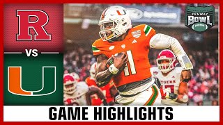 Rutgers vs Miami College Pinstripe Bowl Game Highlight  2023 ACC Football [upl. by Finny]