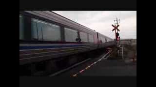 17 Nov 2013 Kurayoshi part5 last  Trains on a bridge [upl. by Lurie]