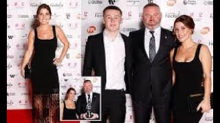 Coleen Rooney puts on a united front with husband Wayne and son Kai at Legends of Football [upl. by Deming]