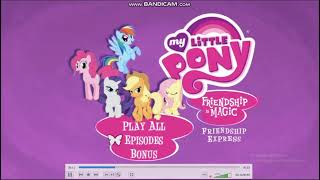 My Little Pony Friendship Is Magic The Friendship Express 2012 DVD Menu Walkthrough [upl. by Gerlac]