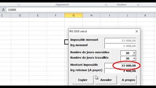 Application IRG SALAIRE 2020 Excel [upl. by Randal]