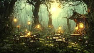 Fairy Lands Cafe Ambience  Relaxing Fantasy World  Enchanted Cafe in the Forest [upl. by Ellersick]