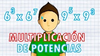 MULTIPLICACIÓN DE POTENCIAS CON LA MISMA BASE Super facil [upl. by Hanford]