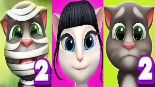 My Talking Tom2 vs My Talking Angela vs My Talking Tom2 Tom2 Magician amp Talking Angela Dance Ep4076 [upl. by Arec]