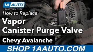 How to Replace Vapor Canister Purge Valve 0406 Chevy Avalanche [upl. by Enrobso]