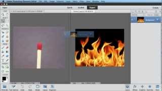 Adding Flames in Photoshop Elements 11 [upl. by Ateuqirne284]