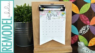 Easy LastMinute Gift Idea DIY Desk Calendar Stand  Printable Calendar [upl. by Hendrik]