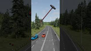 Ferrari vs Sledge Hammer BeamNGdrive beamngdriveshorts beamngdrive [upl. by Heriberto833]