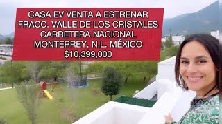 Casa en Venta Zona Carretera Nacional Fracc Valle de los Cristales Monterrey NL México [upl. by Anilehs]