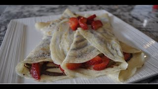 Tasty  Easy to make Crêpes NutellaStrawberry [upl. by Norse]