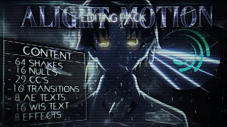 Alight Motion FREE Editing Pack  Shakes CCs Transitions Texts Effects Nulls  40K SPECIAL [upl. by Jenkins752]