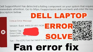 The cpu fan failed to respond correctlydell support has detected a failing component [upl. by Grace284]