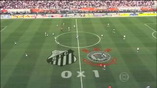 Corinthians 2 x 1 Santos Jogo de ida Final Campeonato Paulista 2013 [upl. by Chrisman]