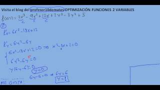 Optimización 02a funciones de 2 variables [upl. by Airakaz]