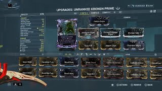 Warframe kronen prime build with test [upl. by Yrrehc]