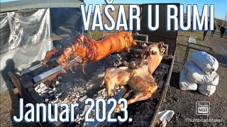 Vašar u Rumi  Rumski vašar januar 2023 god ponedeljak 212023 obilazak RelaxSerbia [upl. by Terina]