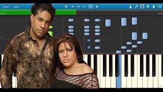 Hoja en Blanco  Monchy y Alexandra  Piano Tutorial [upl. by Llertnac239]