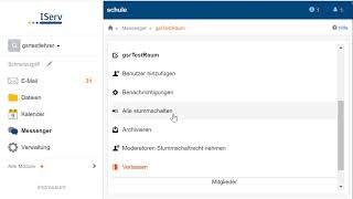 IServ Messenger  Verwaltung des Raums [upl. by Aillicirp]