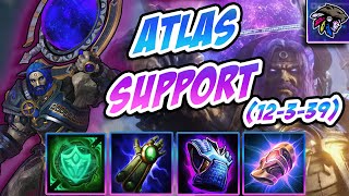 ATLAS SUPPORT CARRIES THE GAME SMITE Support Gameplay [upl. by Oidivo965]