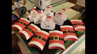 brother scan n cut tutorials Bonus Christmas project Santa Placecards [upl. by Gnilrets]