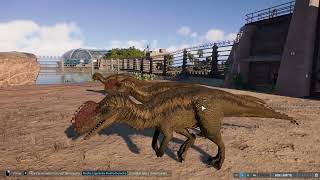 Jurassic World Evolution  JWA Ports  Monolophosaurus [upl. by Adaynek]