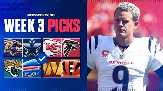 NFL Predictions and Best Bets For EVERY Week 3 Game Jags at Bills Commanders at Bengals [upl. by Laucsap]