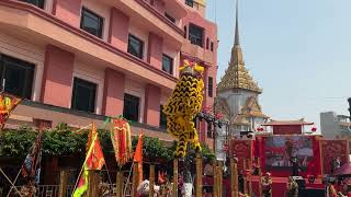 Lion Dance Competition Chinese New Year Chinatown Bangkok Thailand2024 [upl. by Aceber603]