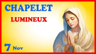 CHAPELET 🙏 Jeudi 7 Nov  Mystères Lumineux [upl. by Shayn94]