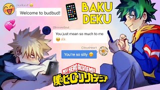 BAKUDEKU ONLINE DATE BY ACCIDENT 👀🧡💚  MHA Texting Story [upl. by Gustin]