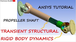 Ansys Tutorial  Transient Structural Analysis  Rigid Body Dynamics  Propeller Shaft [upl. by Kerstin]