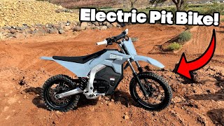 FIRST TIME RIDING ELECTRIC PIT BIKE [upl. by Inait]