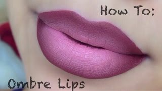 HOW TO  Ombre Lips Drugstore Products [upl. by Ataynik]