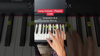 Vamp Anthem  Playboi Carti Easy Piano Tutorial piano carti tutorial [upl. by Eiramik353]