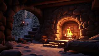 Fierce Blizzard amp Winter Storm Ambience  ASMR Icy Winds amp Whirling Snow for Deep Sleep ampRelaxation [upl. by Fawna]