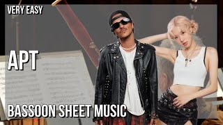 SUPER EASY Bassoon Sheet Music How to play APT by Rose amp Bruno Mars [upl. by Silvanus]