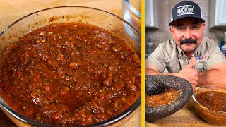 How to Make SALSA TATEMADA  Charred Salsa Roja Recipe al Molcajete amp Blended [upl. by Samled78]