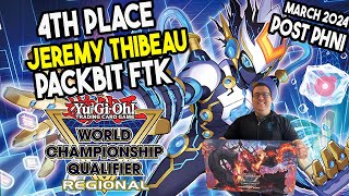 YuGiOh Regional 4th Place  Packbit Ftk Deck Profile ft Jeremy T  Fredericton NB [upl. by Enneire]