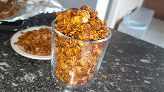 HomeMade Nutless and Fruitless Granola Recipe Cook with Rayo [upl. by Skipton]