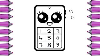 How to draw a cute phone step by step [upl. by Caria]