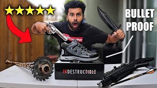 I Bought A 100 UNBREAKABLE SURVIVAL SHOE 5 STARS BULLET PROOF DOOMSDAY PREPPERS [upl. by Suertemed]