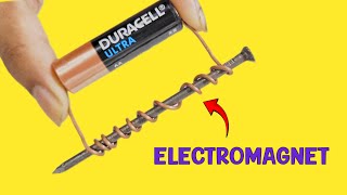 DIY Electromagnet Tutorial  Easy Science Project for Kids [upl. by Jeremie31]