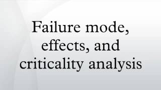 Failure mode effects and criticality analysis [upl. by Ennyletak]