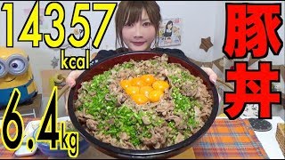 【MUKBANG】 Thats A Lot Pork Bowl Rice Egg Yolk amp Garlic POWER Soup 64Kg 14357kcal Use CC [upl. by Sherard]