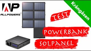 Jag testar AllPowers Powerbank S200 och Solpanel SP064 [upl. by Aipmylo]